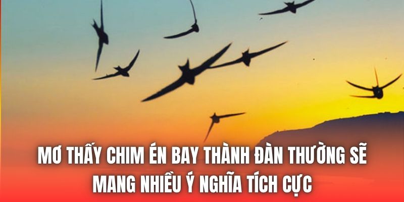 Mơ thấy chim én bay thành đàn thường sẽ mang nhiều ý nghĩa tích cực